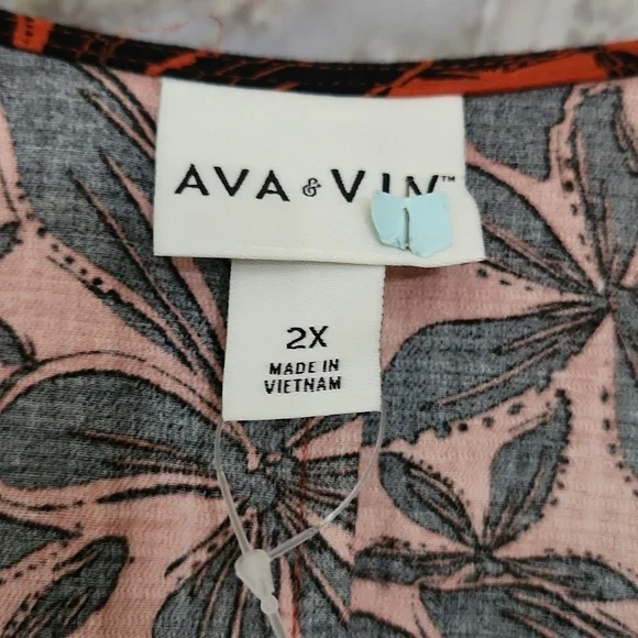 Orange & Black Sundress Casual Floral Garden Party Summer Vacation Cruise Church - Picture 5 of 7